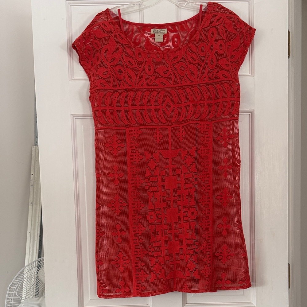 Lucky Brand Vibrant Orange Dress Medium